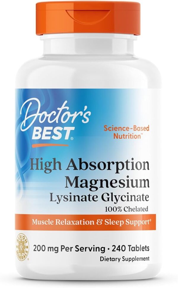 53% OFF LIMITID TIME DEAL Doctor's Best High Absorption Magnesium Glycinate Lysinate