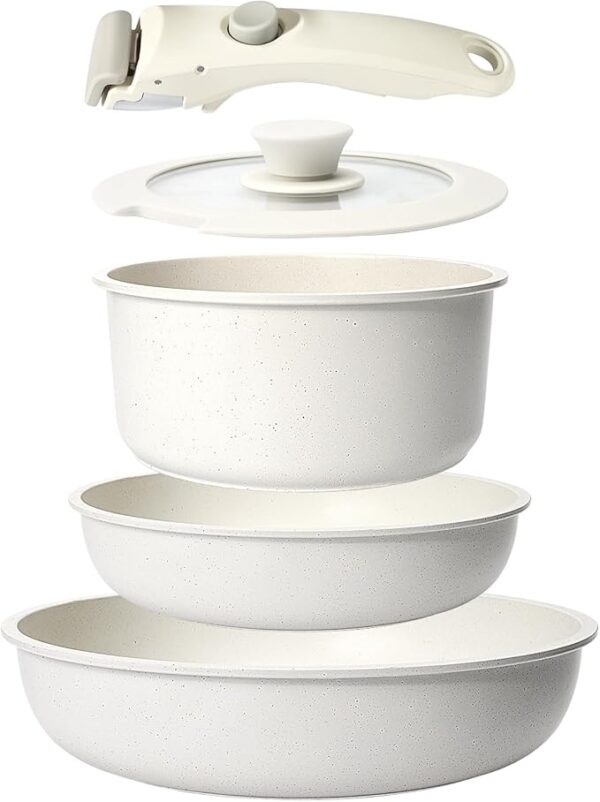 13% OFF LIMITID TIME DEAL GiPP 5Pcs Pots and Pans Set Non Stick