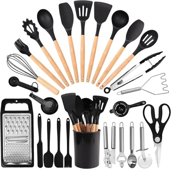 50% OFF LIMITID TIME DEAL Silicone Cooking Utensils Set
