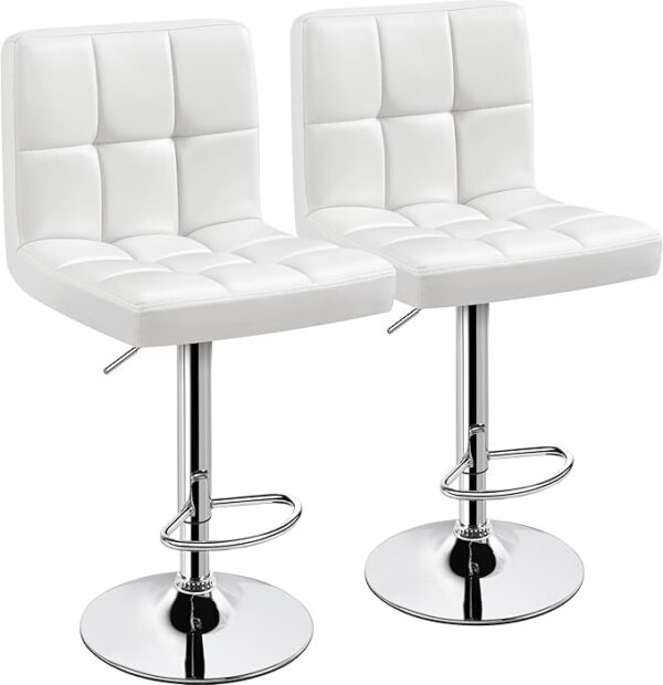 34% OFF LIMITID TIME DEAL Yaheetech Bar Stools Set of 2, PU Leather Adjustable