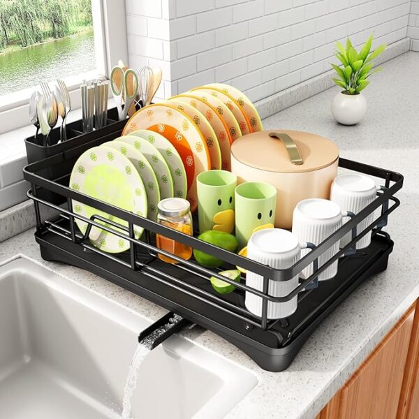 27% OFF LIMITID TIME DEAL Dish Drying Rack - Stainless Steel Dish Rack for Kitchen Counter