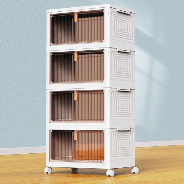 46% OFF LIMITID TIME DEAL 4 Tier Plastic Storage Bins with Lid 23QT