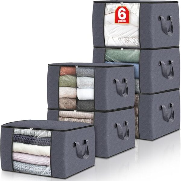 51% OFF LIMITID TIME DEAL Fab totes 6 Pack Clothes Storage
