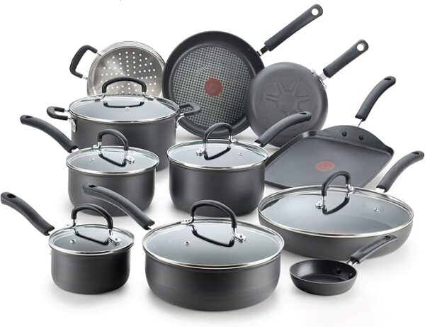 21% OFF LIMITID TIME DEAL T-fal Ultimate Hard Anodized Nonstick Cookware Set 17 Piece