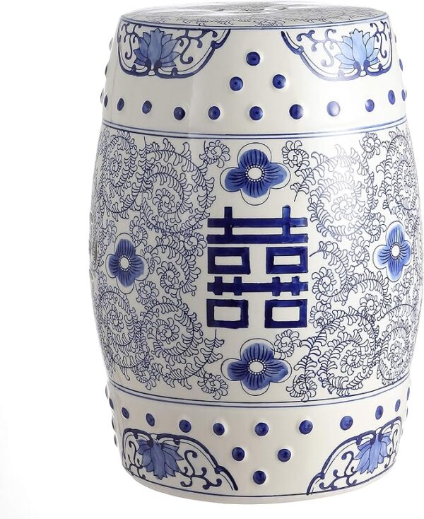 15% OFF LIMITID TIME DEAL JONATHAN Y TBL1013A Double Happiness 18" Chinoiserie Ceramic