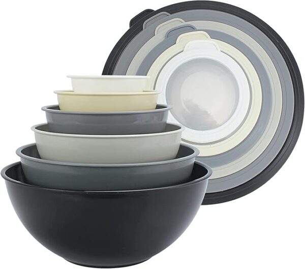 26% OFF LIMITID TIME DEAL COOK WITH COLOR Mixing Bowls with TPR Lids