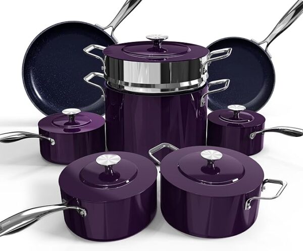 10% OFF LIMITID TIME DEAL Nuwave Lux 13pc Forged Lightweight Cookware Set PFAS Free