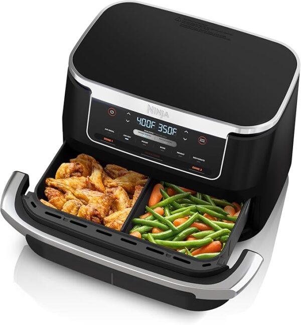 17% OFF LIMITID TIME DEAL Ninja DZ071 Foodi 6-in-1 FlexBasket Air Fryer with 7-QT MegaZone & Basket